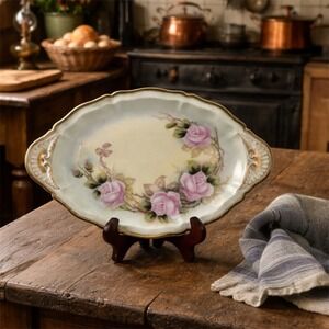 Antique Theodore Haviland Limoges France serving plate 🇫🇷 Decorator's Mark